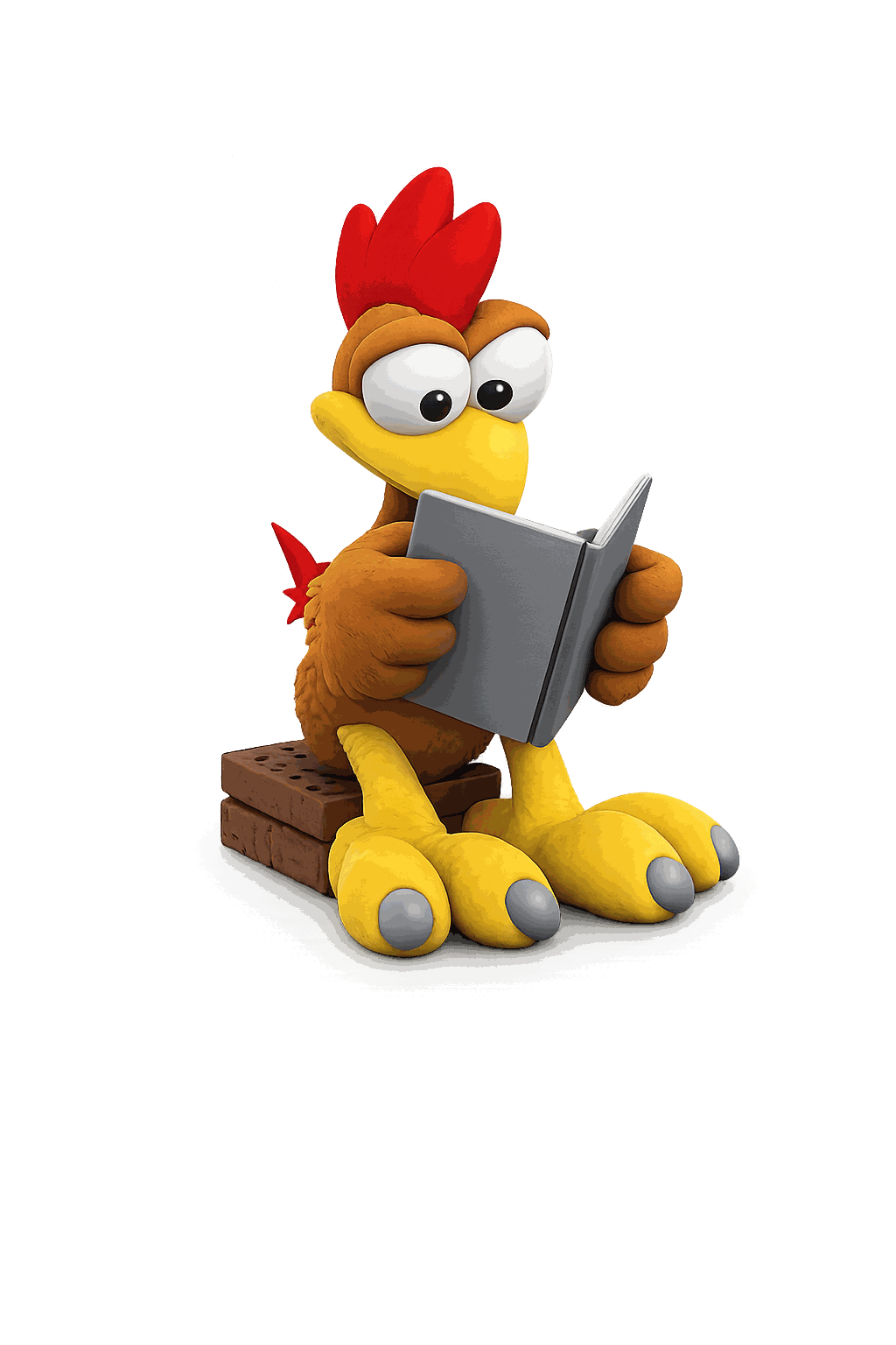 Mascote da Casa da Aula a estudar